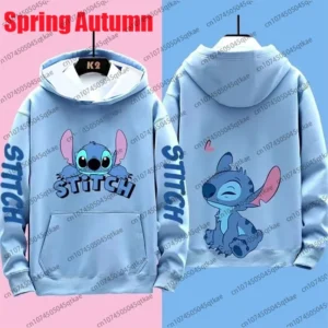 Sudadera con capucha de Disney Stitch para niño y niña,  gran tamaño con estampado 3D.