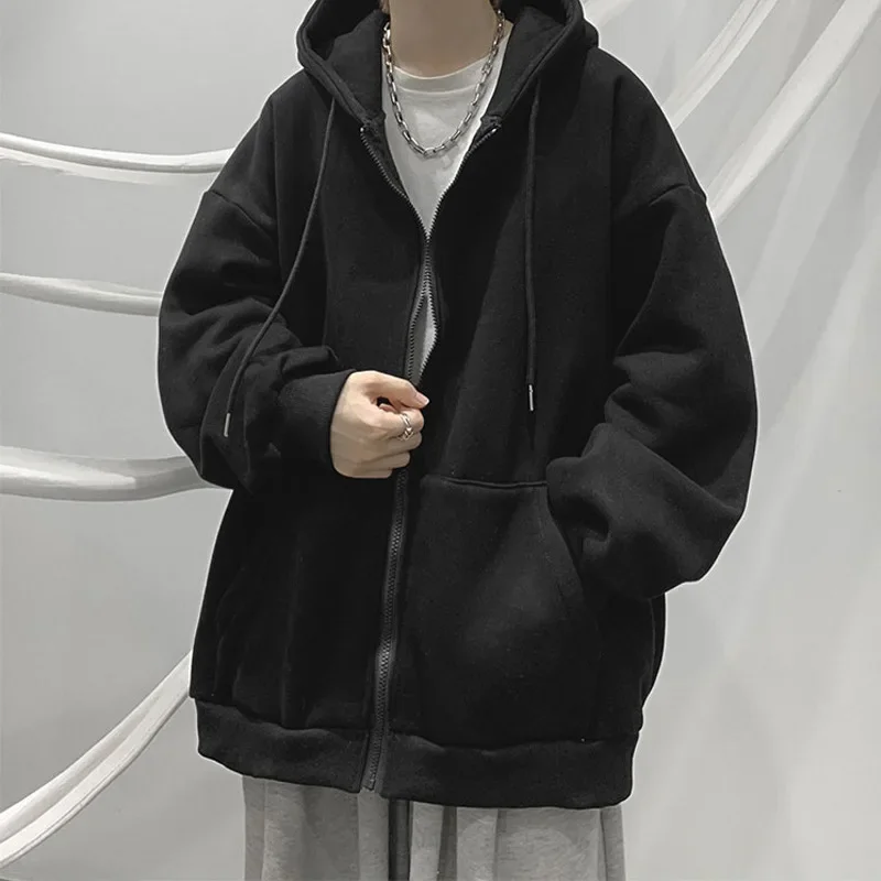 sudadera con capucha, suelta, forro polar con cremallera. - Image 3