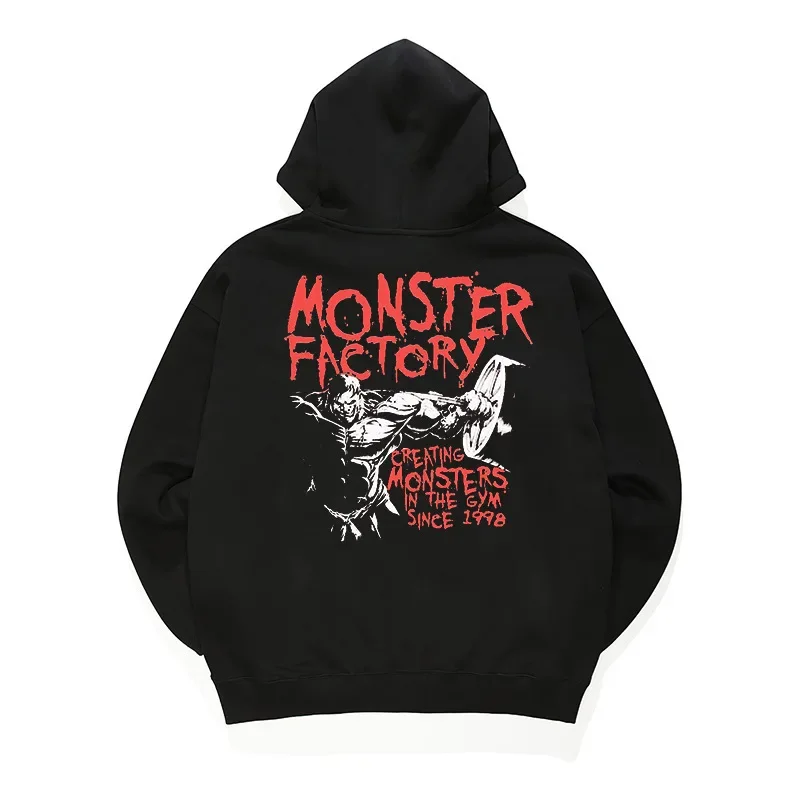 Sudadera con capucha, deportiva informal, sudadera holgada para correr, entrenamientos deportivos, sudadera informal. - Image 3