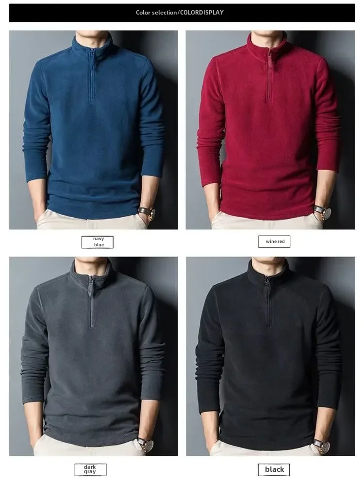 Suéter de lana con cuello levantado para jóvenes, capa Base, informal, holgado, fino - Image 3