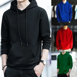 sudaderas con capucha, sudaderas sueltas Color sólido manga larga