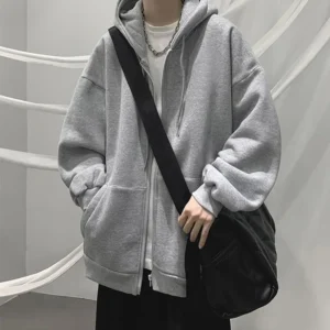 sudadera con capucha, suelta, forro polar con cremallera.