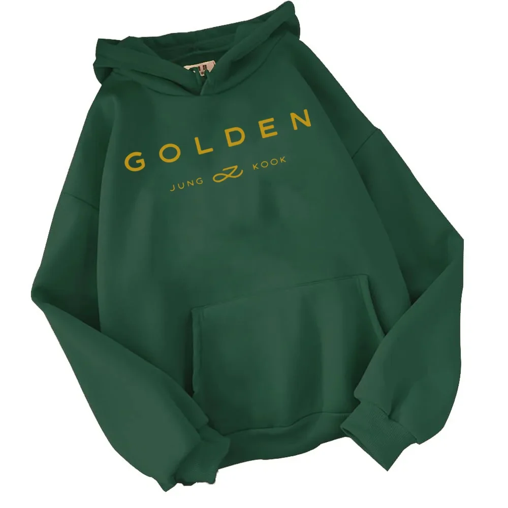 Sudadera con capucha Vintage Sudaderas invierno cálido Golden