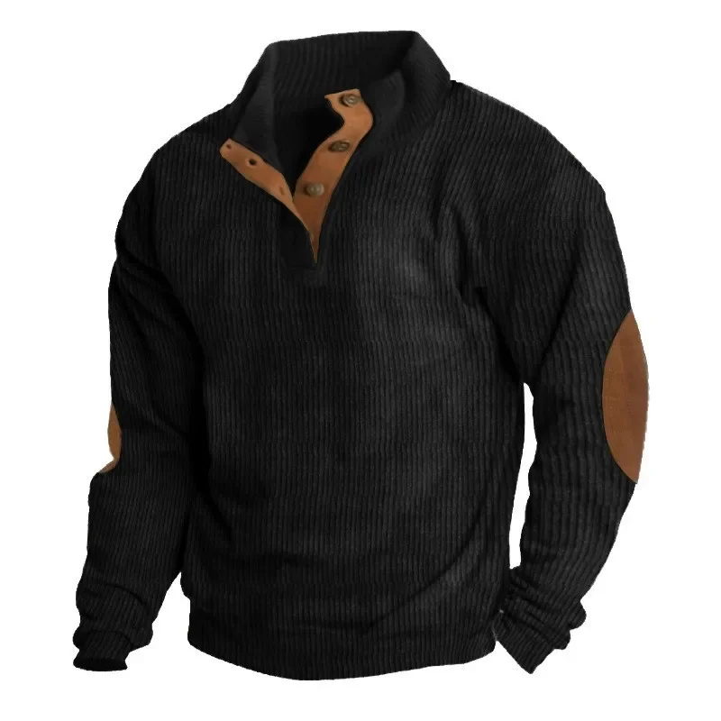 Sudadera Polo con cuello levantado, informal, holgada. - Image 2