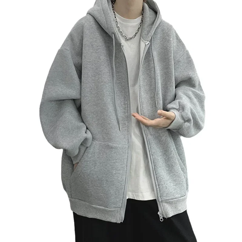 sudadera con capucha, suelta, forro polar con cremallera. - Image 4