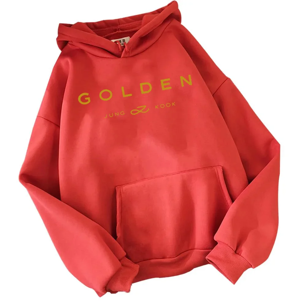 Sudadera con capucha Vintage Sudaderas invierno cálido Golden - Image 8