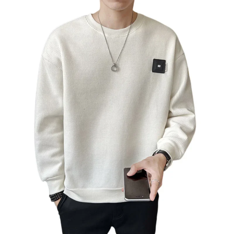 Suéter con texturizado, holgada con cuello redondo. - Image 5