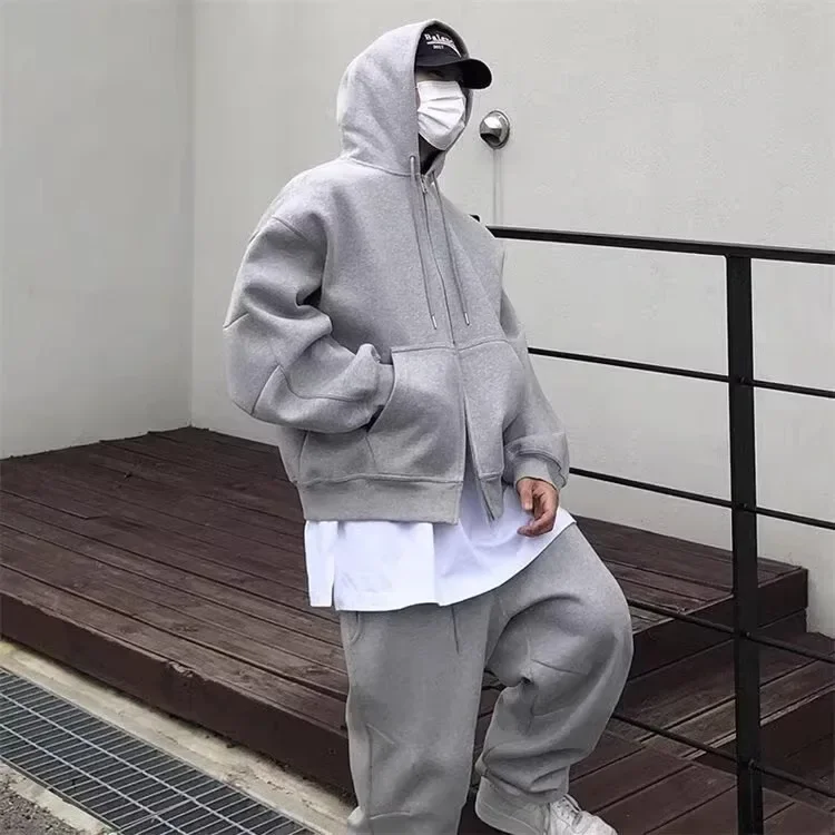 Cárdigan con doble cremallera, recortada, estilo americano, con capucha resistente, informal. - Image 3