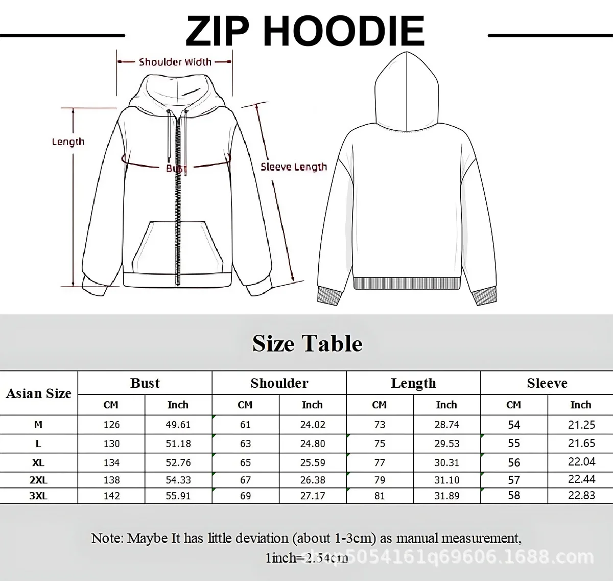 Sudadera con capucha de estilo americano y europeo, con cremallera. - Image 4