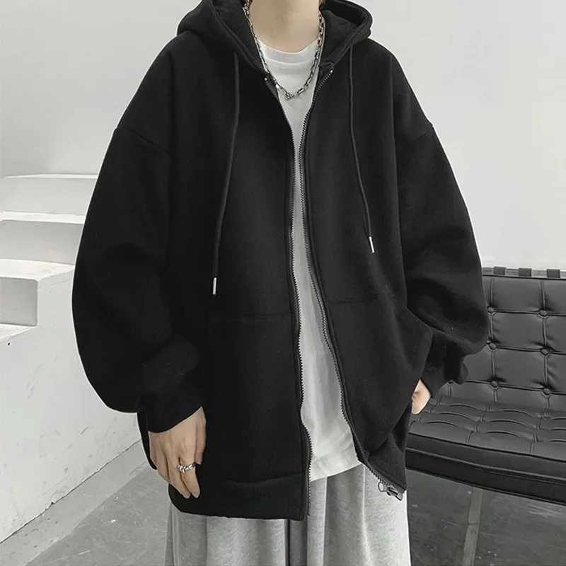 sudadera con capucha, suelta, forro polar con cremallera. - Image 2