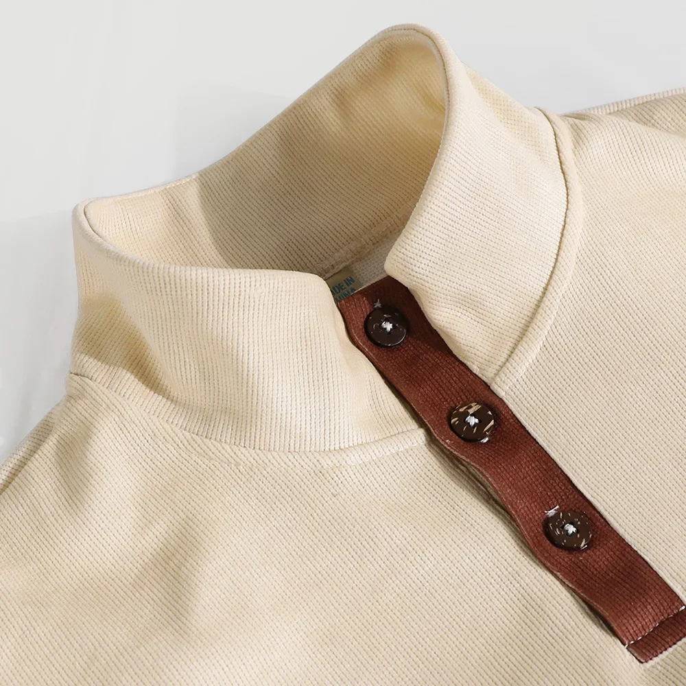 Sudadera Polo con cuello levantado, informal, holgada. - Image 15