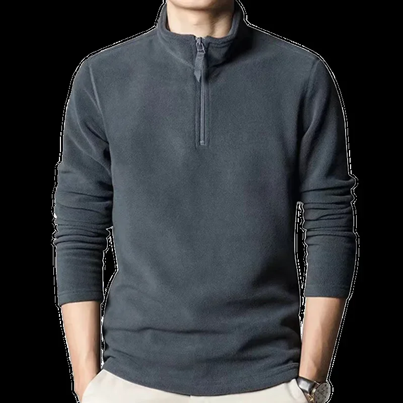 Suéter de lana con cuello levantado para jóvenes, capa Base, informal, holgado, fino