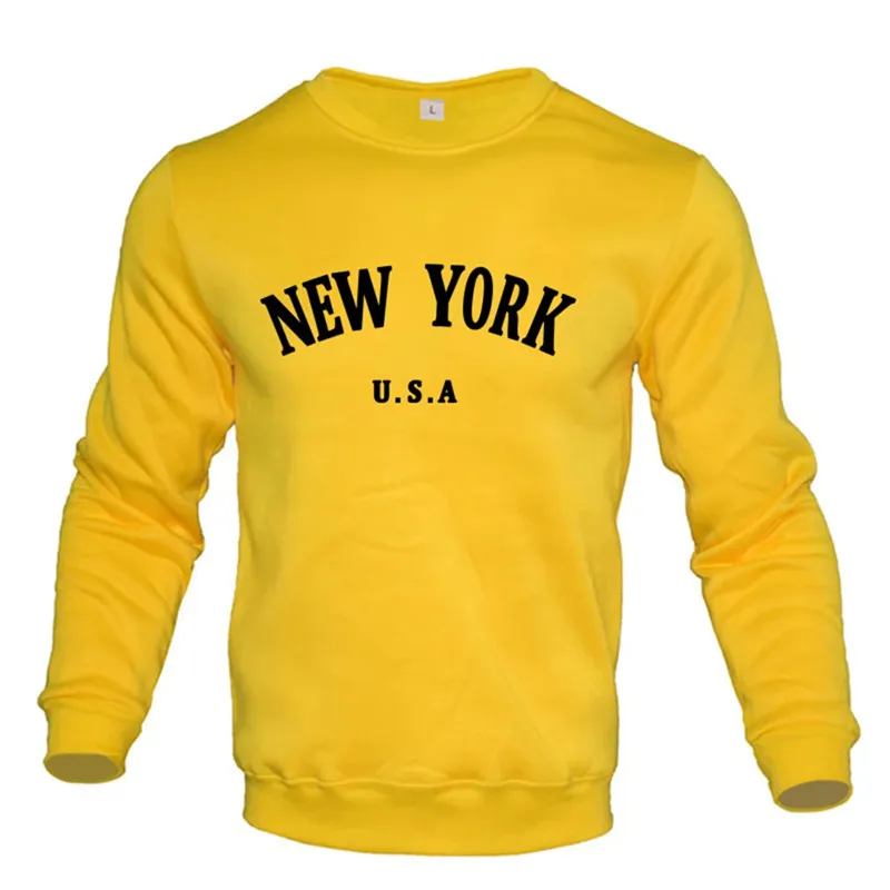 Suéter de NUEVA YORK carta EE. UU. Estampado, cuello redondo. - Image 11