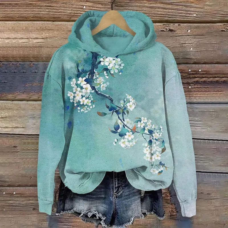 Sudadera de estampado Floral Otoño Invierno.