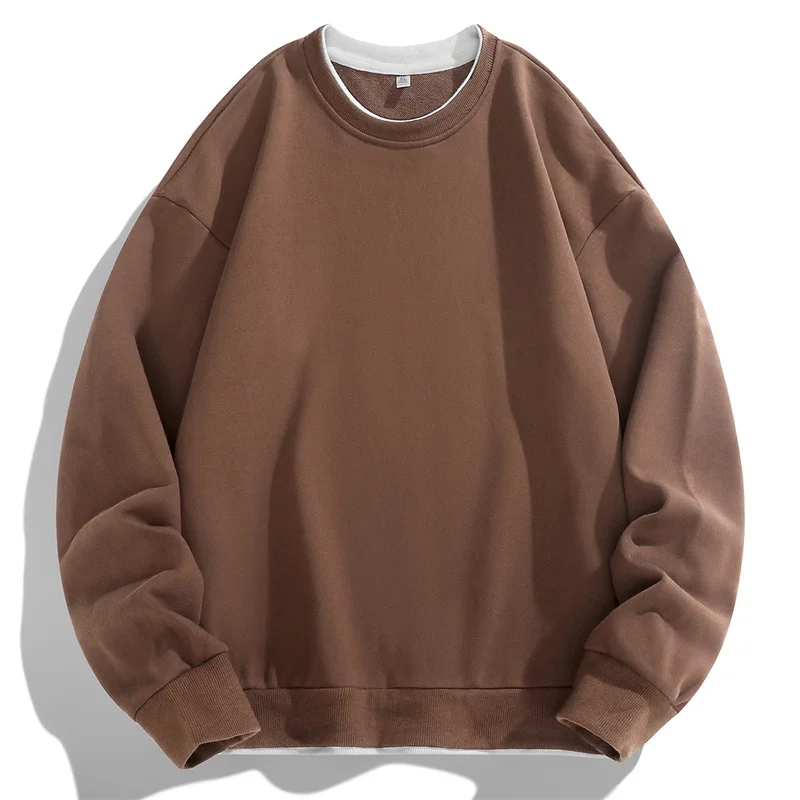 Sudaderas básicas con cuello redondo para hombre, holgada, manga larga. - Image 2