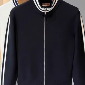 Chaqueta De Cremallera De Punto.