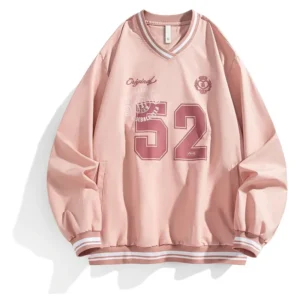 Sudadera con cuello en V, holgada.