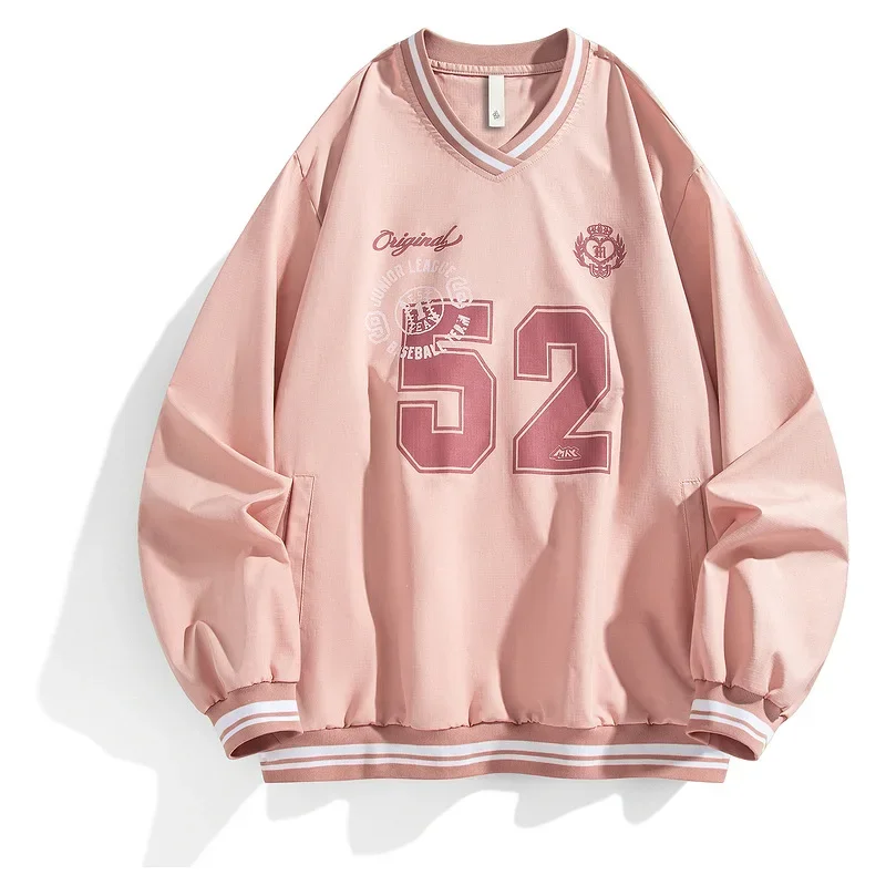 Sudadera con cuello en V, holgada.