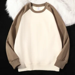 Sudadera informal ropa de calle holgada, cuello redondo.