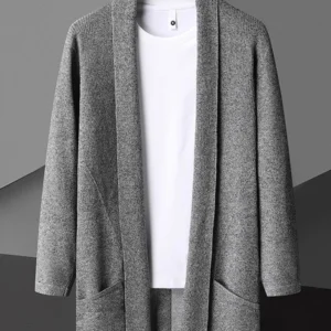 Sueta De Abrigo De Punto, cuello Abierto, Manga Larga.