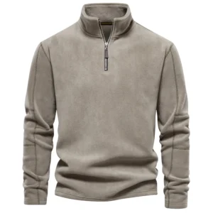Sudadera con cuello, cremallera.