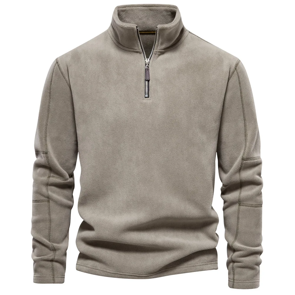 Sudadera con cuello, cremallera.