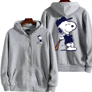 Sudadera con capucha de béisbol Snoopy.