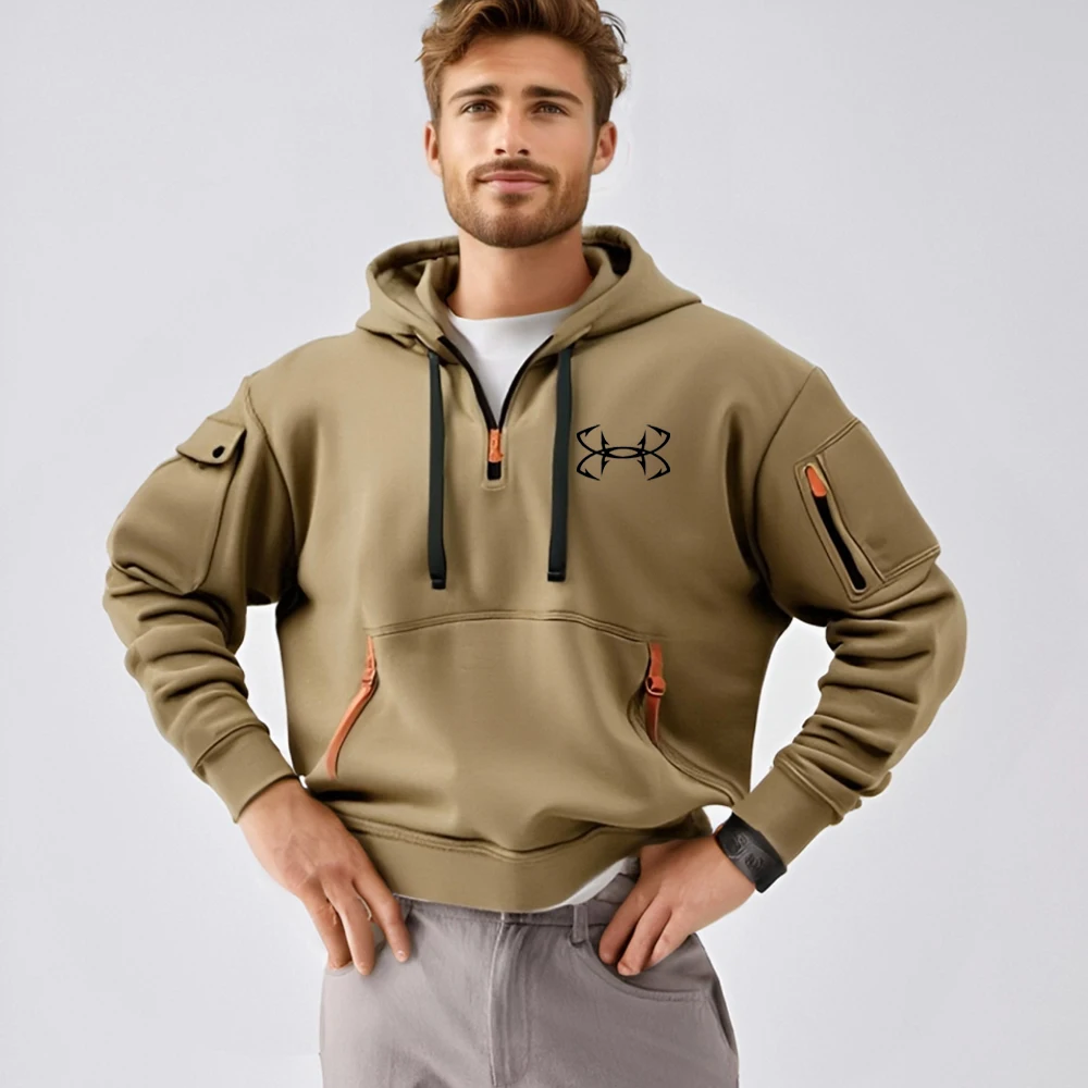 Sudadera con capucha y bolsillo para el brazo con múltiples cremalleras. - Image 5