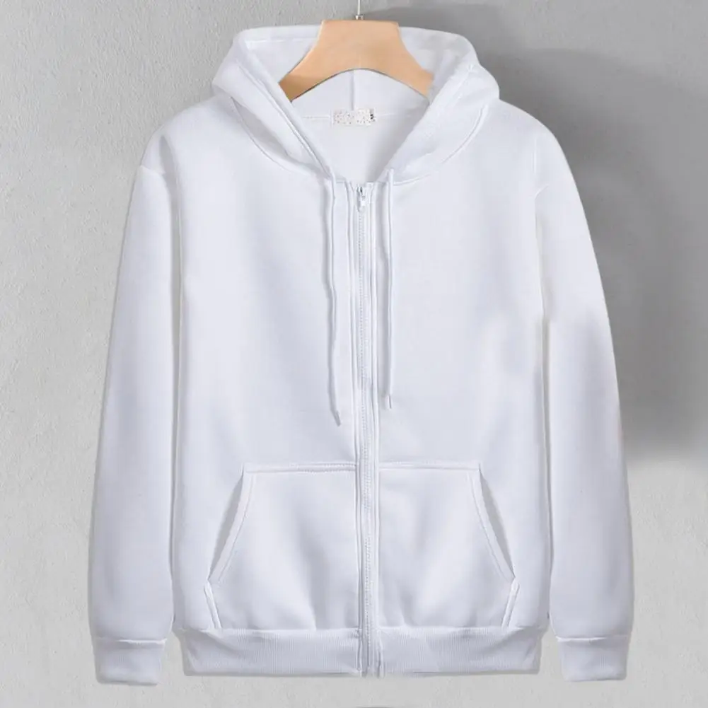 Sudadera con capucha, holgada de manga larga con cremallera. - Image 4