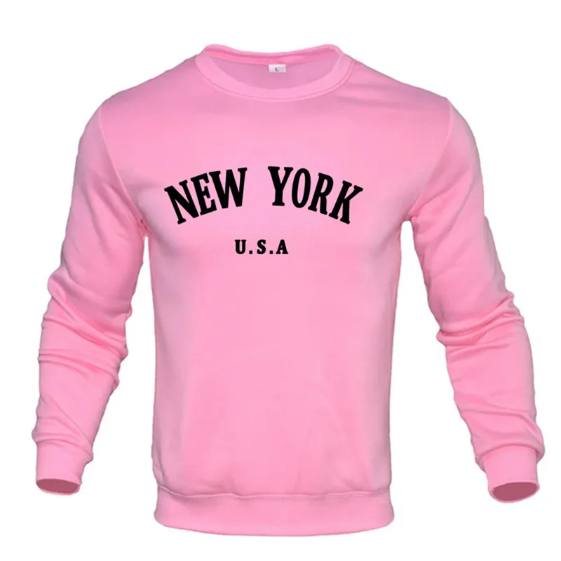 Suéter de NUEVA YORK carta EE. UU. Estampado, cuello redondo. - Image 4