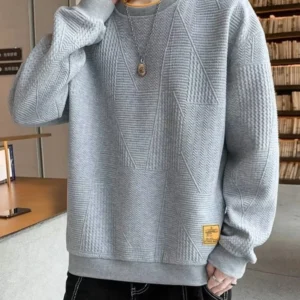 Camiseta De Manga Larga, Estilo Casual Gruesa Y Redonda.