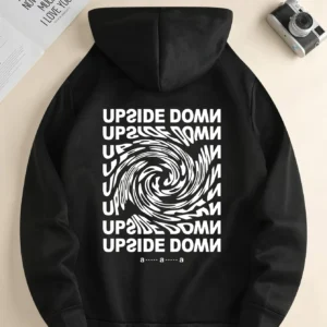 Sudadera con capucha de moda con cordón.