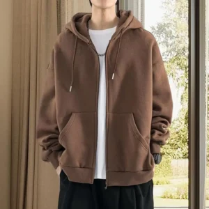 Sudaderas con capucha con cremallera completa.