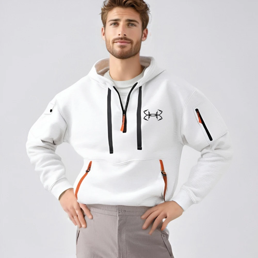 Sudadera con capucha y bolsillo para el brazo con múltiples cremalleras. - Image 6