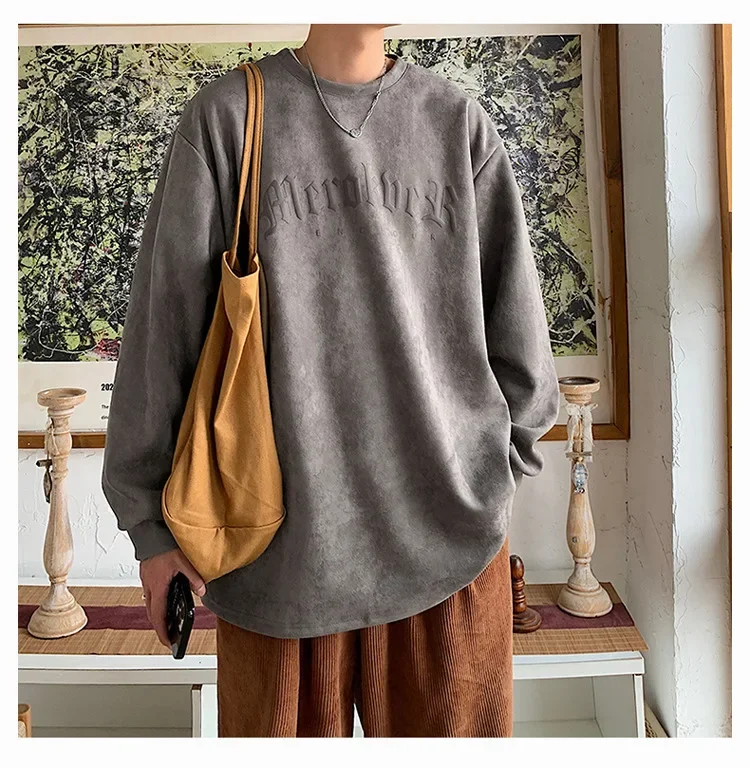 Sudadera Retro americana de manga larga con cuello redondo. - Image 6