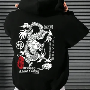 Sudaderas con capucha con diseño de dragón.