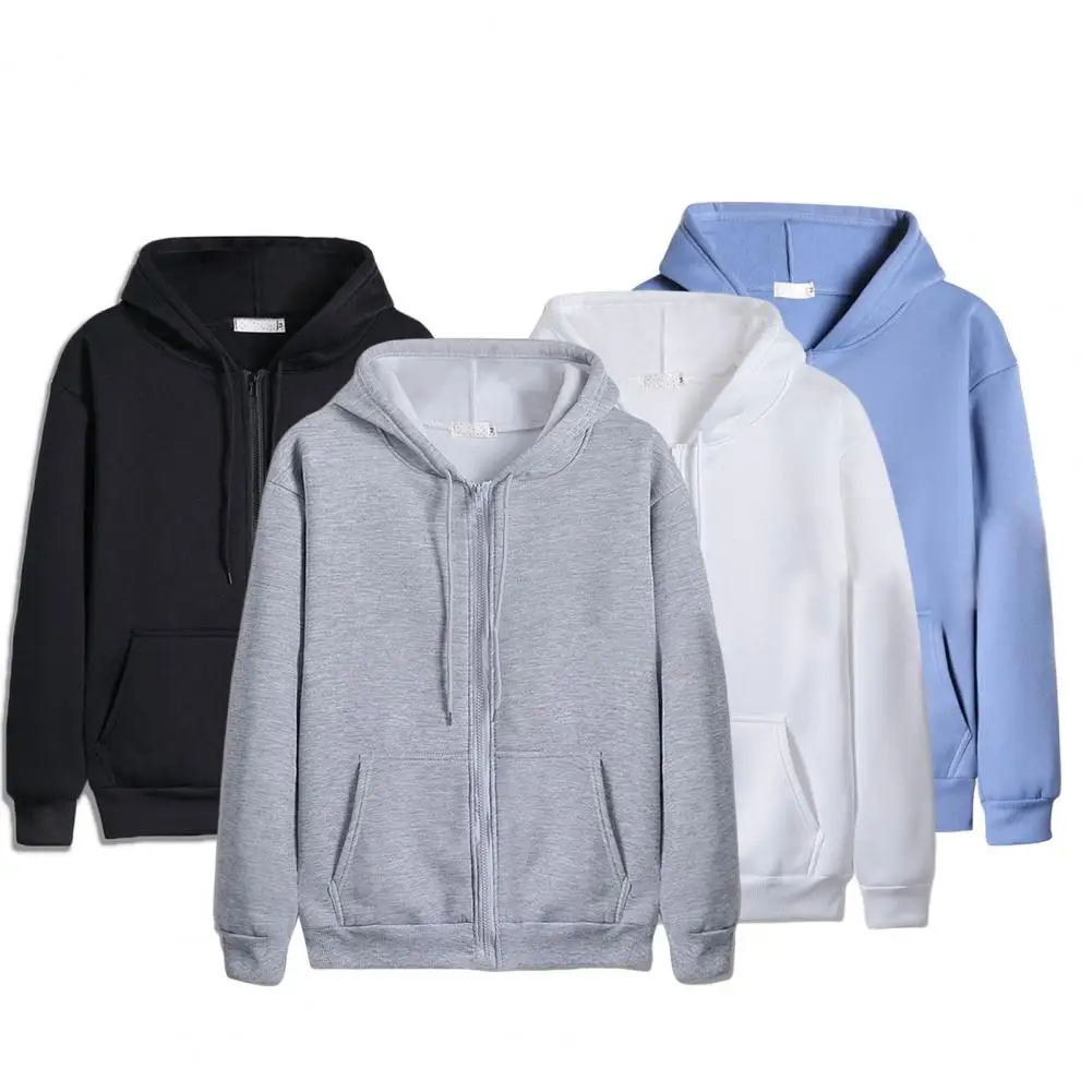 Sudadera con capucha, holgada de manga larga con cremallera. - Image 5