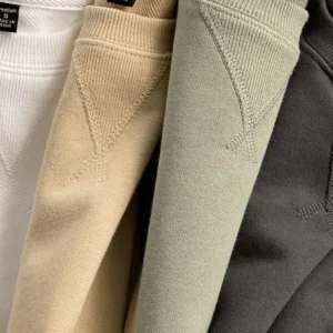 Suéter De Algodón, Manga Larga, Cuello Redondo, Holgado