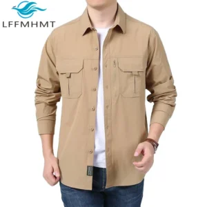 Camisa  holgada de manga larga.