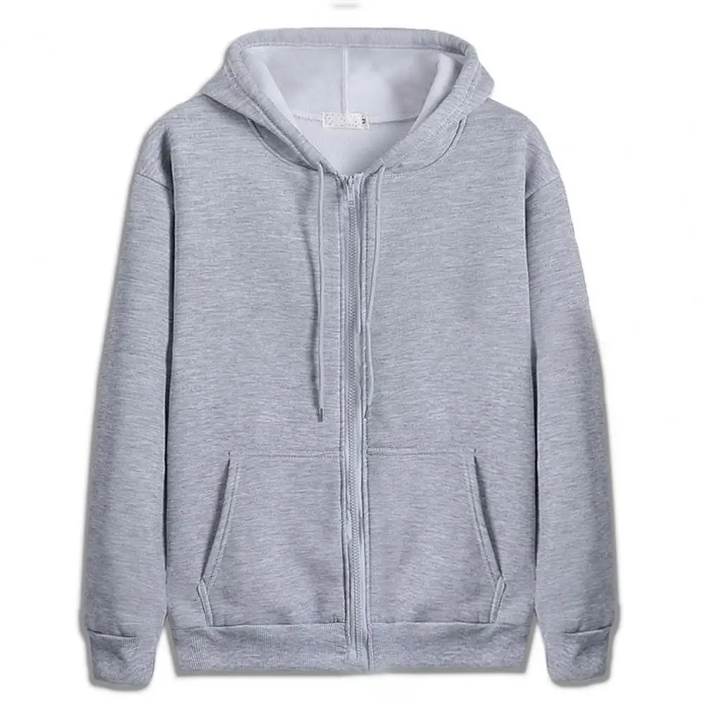 Sudadera con capucha, holgada de manga larga con cremallera. - Image 3