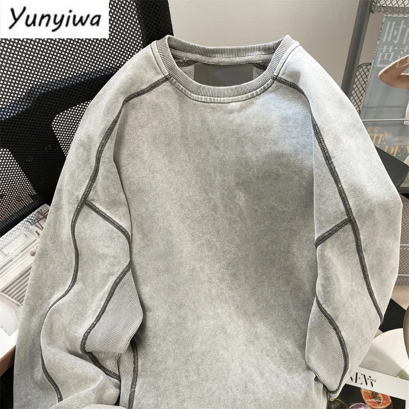 Sudadera americana de calle, manga larga lisa.