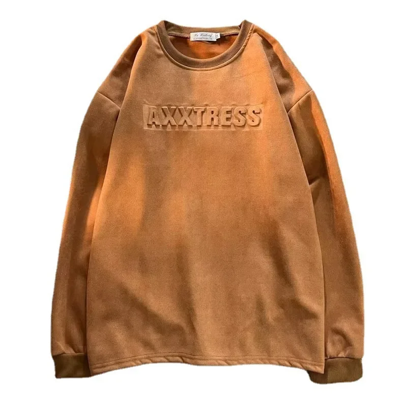 Sudadera con letra cuello redondo de ajuste suelto pulóver. - Image 3