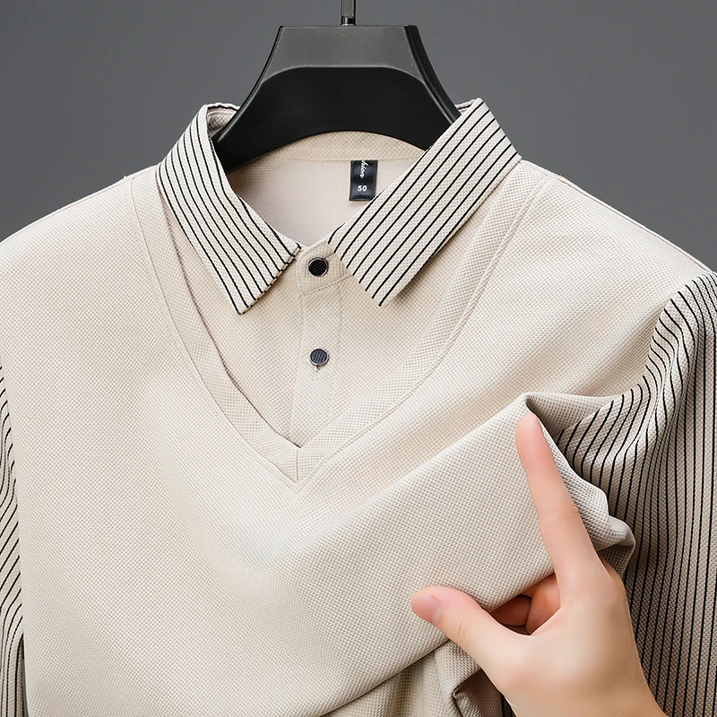 Suéter con cuello de camisa, informal.