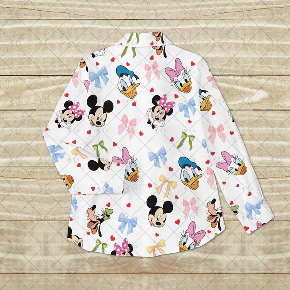 Camisa de lino de Mickey Friends, de manga larga. - Image 3