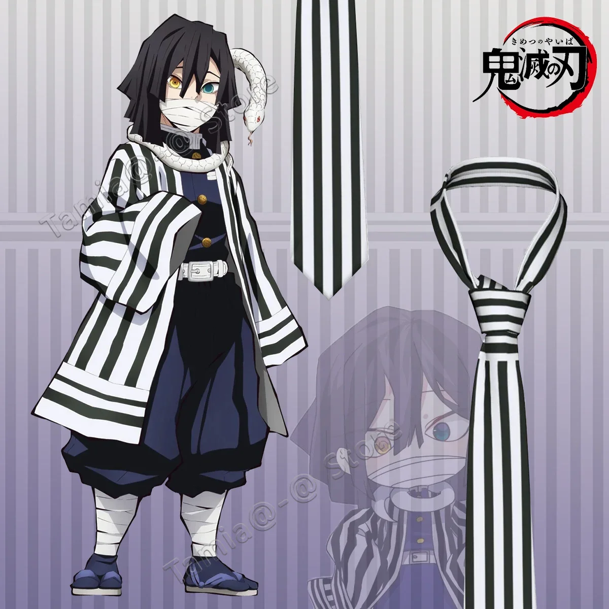 Corbata de cuello Demon Slayer, 8cm, corbata delgada. - Image 8