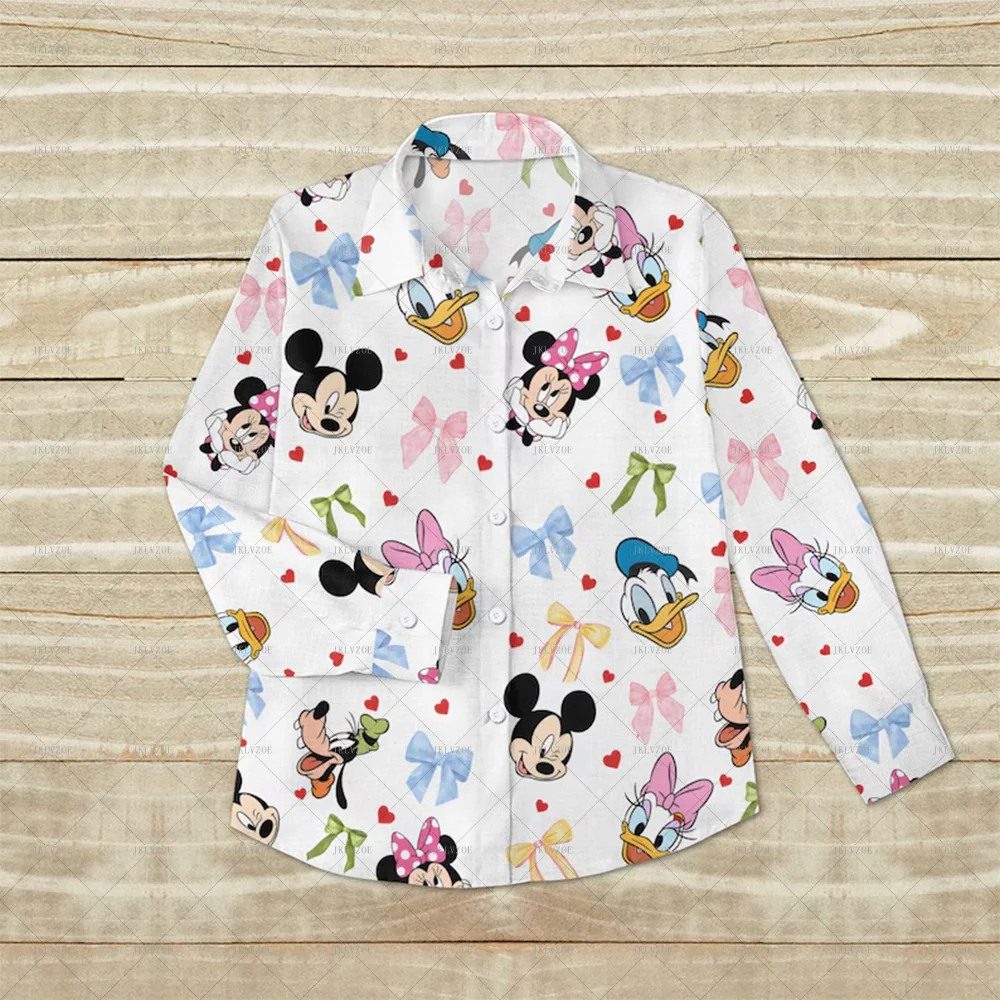 Camisa de lino de Mickey Friends, de manga larga. - Image 2