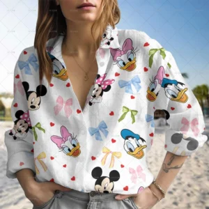 Camisa de lino de Mickey Friends,  de manga larga.