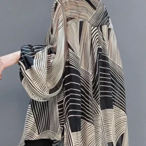 Camisa a rayas de gran tamaño, holgadas.