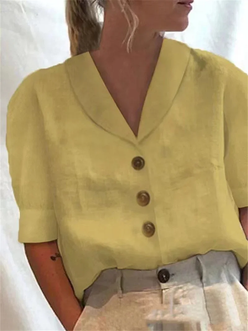 Camisa con solapa, media manga. - Image 5