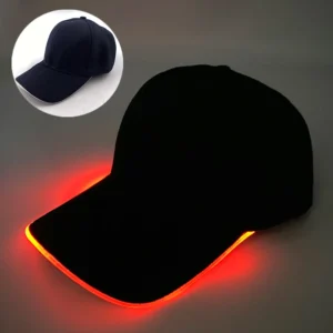 Gorra de béisbol con iluminación LED.